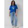 s.Oliver Curve T-shirt blauw