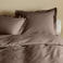 Studio LIVIT percale katoenen 2-persoons dekbedovertrek 200x200 cm - donkerbruin