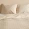 NOUS Living katoenen gestreepte lits-jumeaux dekbedovertrek 240x220 cm - zand/offwhite