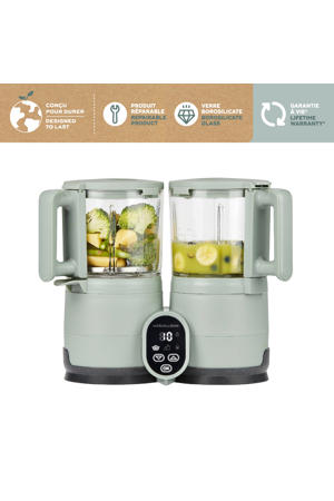Nutribaby Glass multifunctionele glazen babystoomkoker - Celadon Green