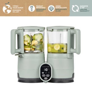 Nutribaby Glass multifunctionele glazen babystoomkoker - Celadon Green