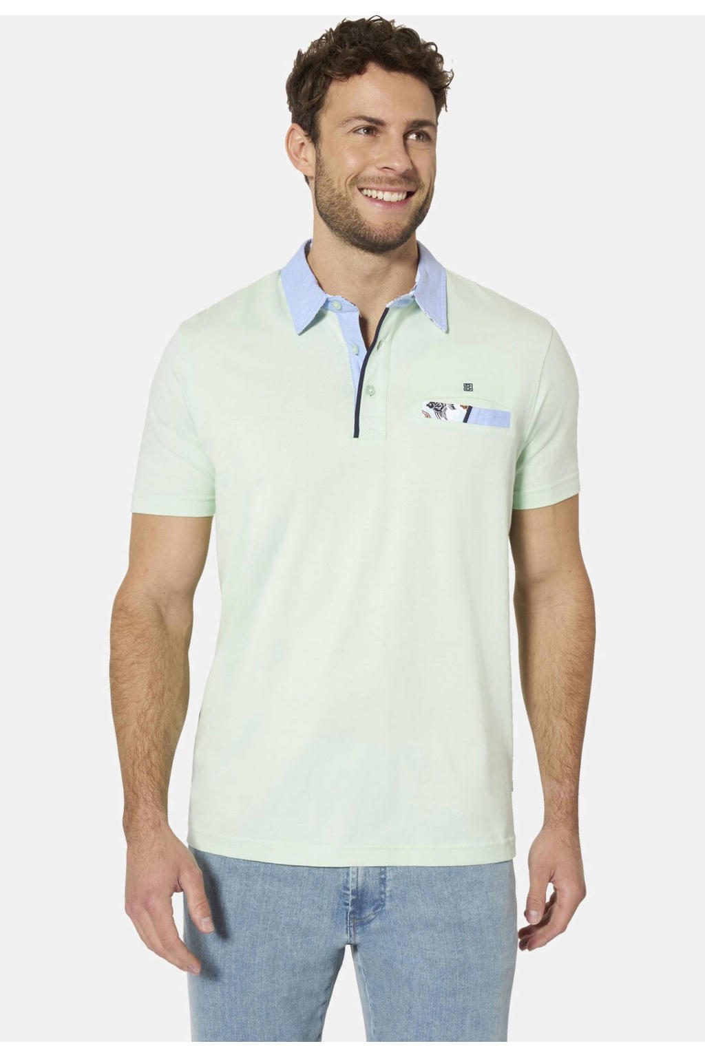 Babista regular fit polo Plus Size - mintgroen