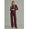 Para Mi wide leg broek - donkerrood