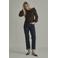 Para Mi slim fit jeans met ceintuur - donkerblauw