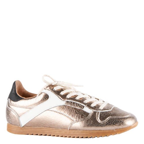 DWRS crackled leren sneakers goud