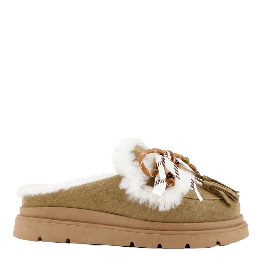 DWRS Nova leren clogs - groen