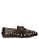 DWRS LATTY big studs leren bootschoenen met print - donkerbruin