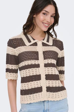 vest bruin gebreid