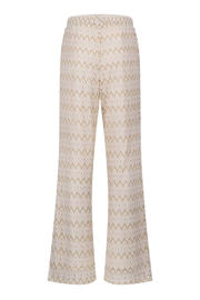 thumbnail: NUKUS wide leg regular waist broek ecru