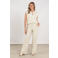 NUKUS wide leg regular waist broek ecru