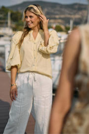 thumbnail: NUKUS blouse broderie lichtgeel
