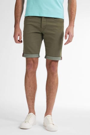 denim slim short dusty army