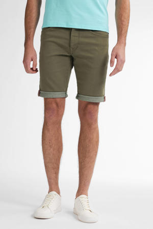 denim slim short dusty army