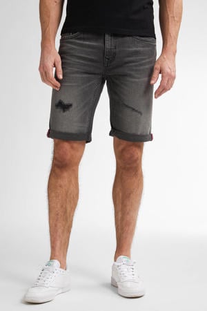 regular short black denim