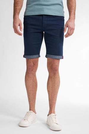denim slim short navy blue
