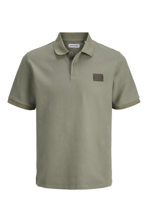 regular polo met textuur groen