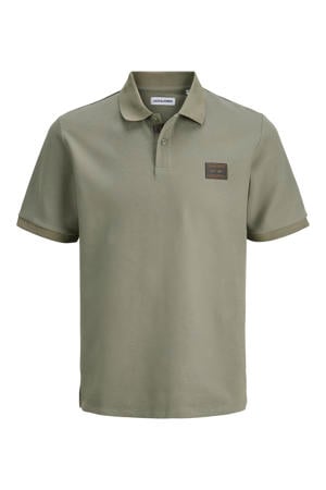 regular polo met textuur groen