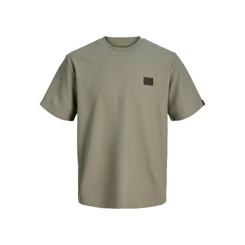 JACK & JONES relaxed T-shirt met textuur groen afbeelding