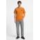 JACK & JONES relaxed T-shirt met textuur oranje