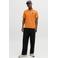 JACK & JONES regular polo met textuur oranje