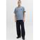 JACK & JONES relaxed T-shirt met textuur blauw
