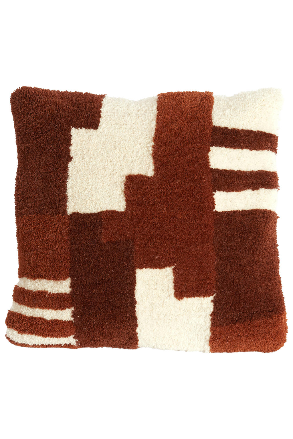 Light & Living sierkussen Sylina crème/donkerbruin (45x45 cm)
