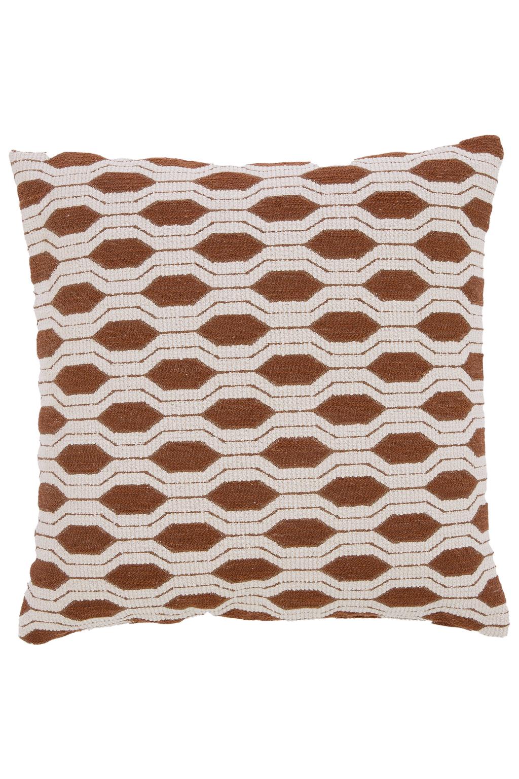Light & Living sierkussen RENTON brons+crème (45x45 cm)