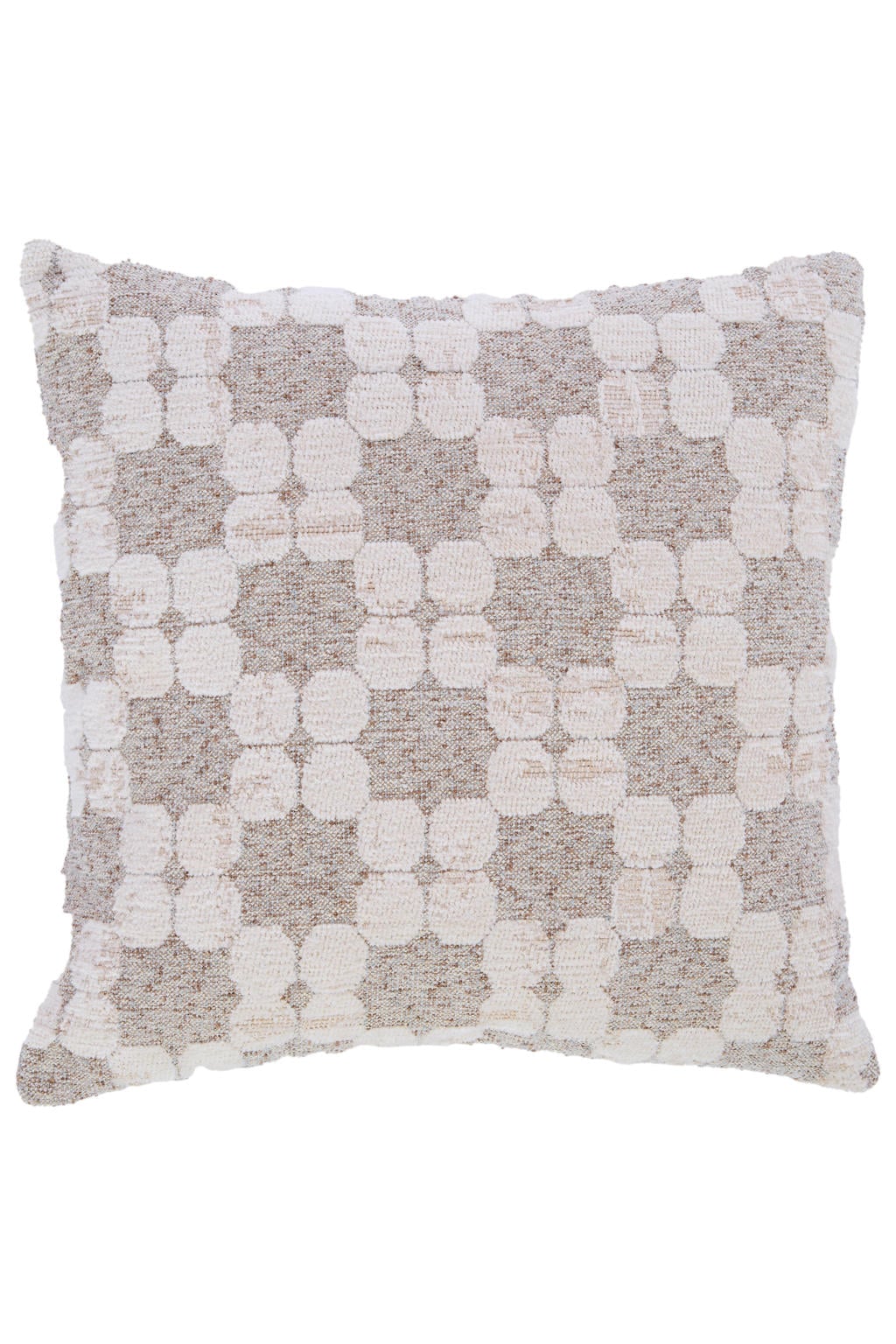 Light & Living sierkussen PUEBLO crème+zand veren gevuld (45x45 cm)