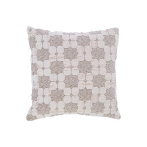sierkussen PUEBLO crème+zand veren gevuld (45x45 cm)
