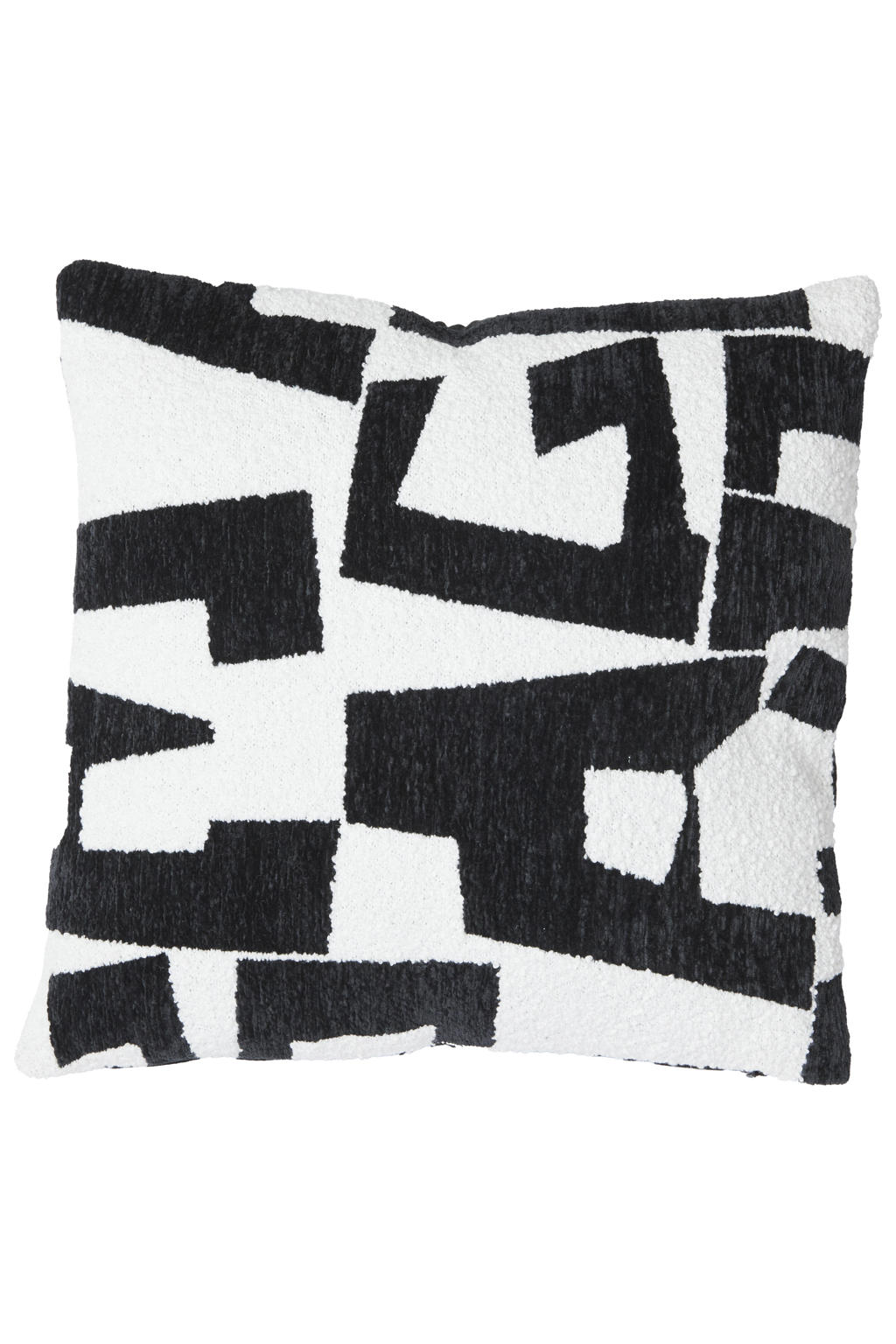 Light & Living sierkussen METRAL zwart+crème (45x45 cm)
