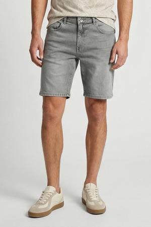 regular short grey denim