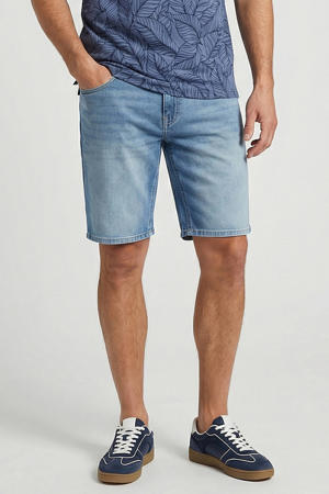 regular short light blue denim