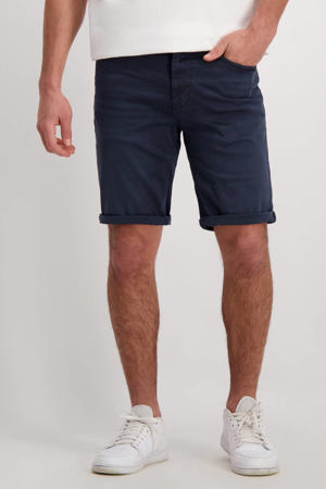 BLACKER denim slim short donkerblauw