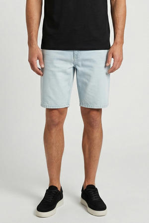 regular short light blue denim