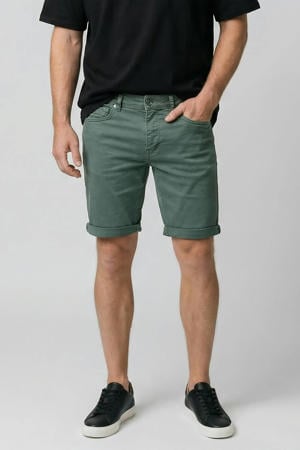 BLACKER denim slim short groen