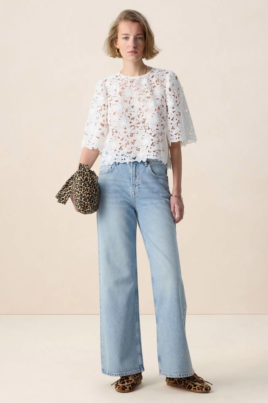 Sissy-Boy wide leg jeans light blue denim