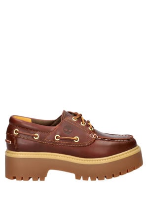 leren bootschoenen donkerbruin