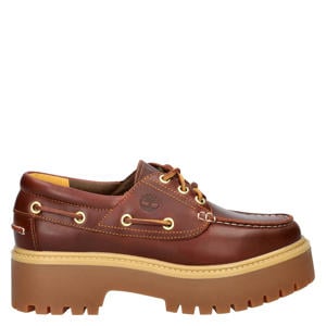 leren bootschoenen donkerbruin