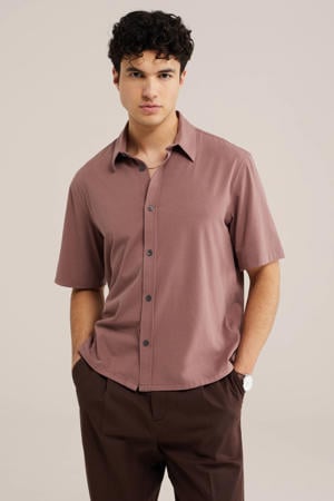 regular casual overhemd oudroze