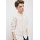 Mango Kids linnen gestreepte overhemd beige