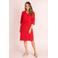 Ivy Beau travelstof midi jurk rood