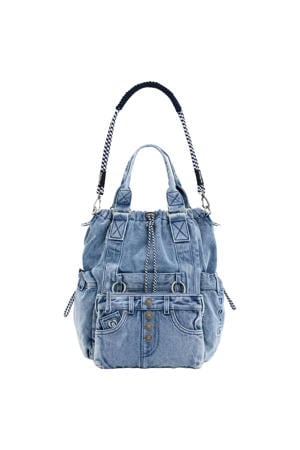 denim rugzak blauw