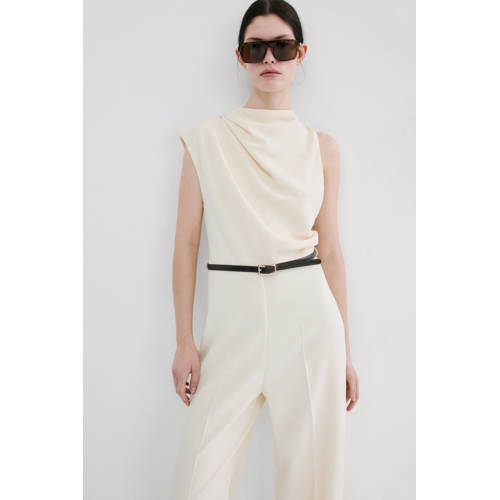 Mango Aansluitend jumpsuit ecru afbeelding