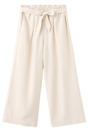 wide leg pantalon beige
