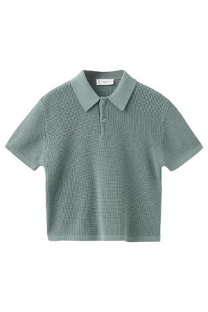 polo groen grof gebreid