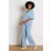 LOLALIZA wide leg regular waist broek medium blue denim