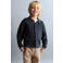 Mango Kids vest donkerblauw gebreid