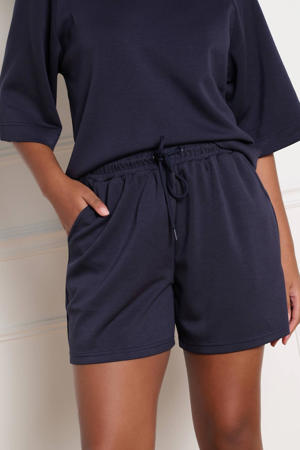 regular waist casual short donkerblauw