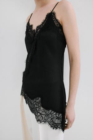 asymmetrische top zwart