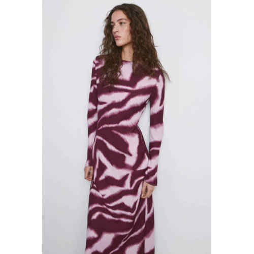 Mango midi jurk roze afbeelding